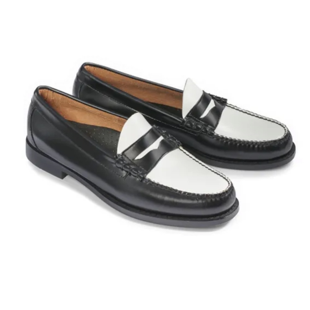 Women’s Whitney Black and White Colorblock Bass Weejun Loafers